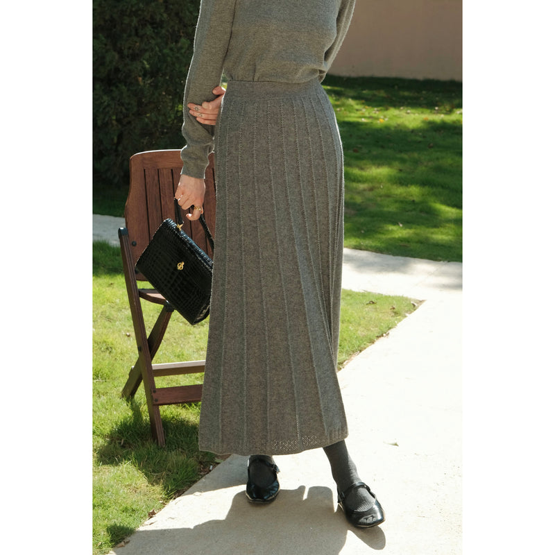 Parisienne Long Knitted Skirt