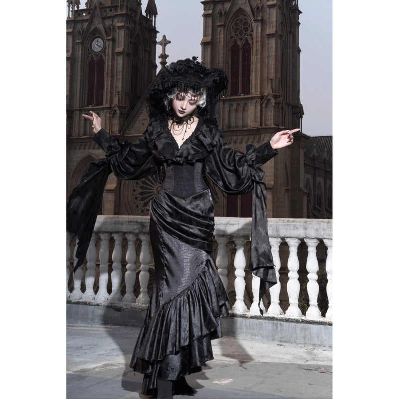 伯爵令嬢のヴィクトリアンブラウス - Black[2026年4月中旬-5月中旬発送予定]