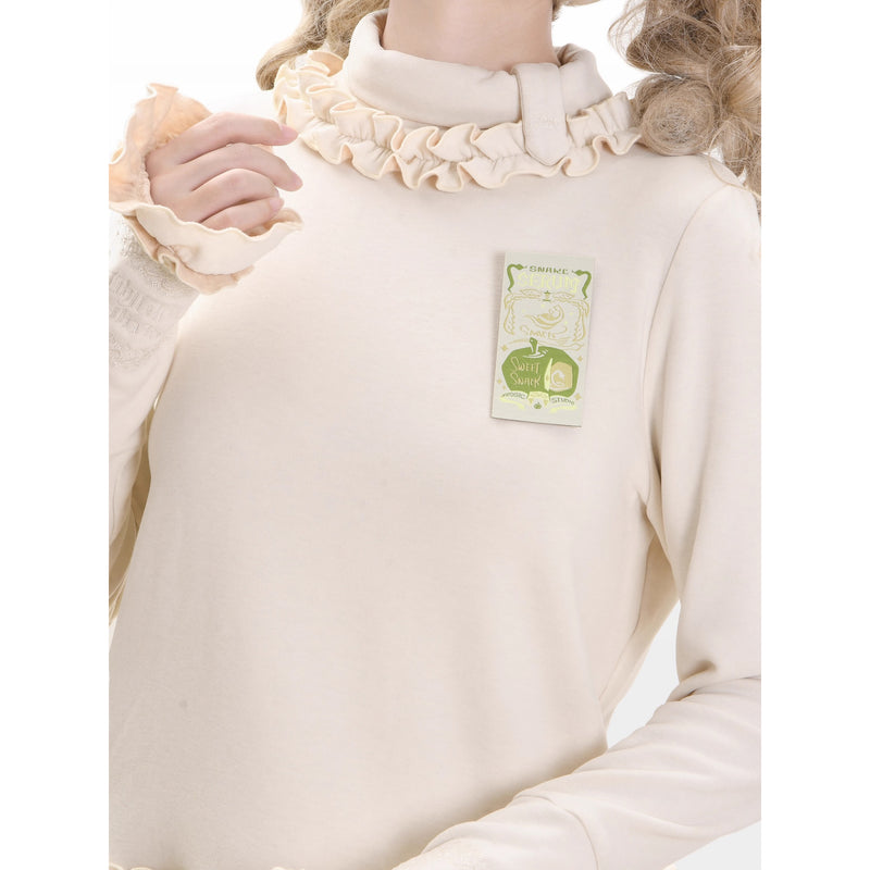 Afternoon Tea Time Cat Embroidered Knit Top[2026年1月上旬-1月下旬発送予定]