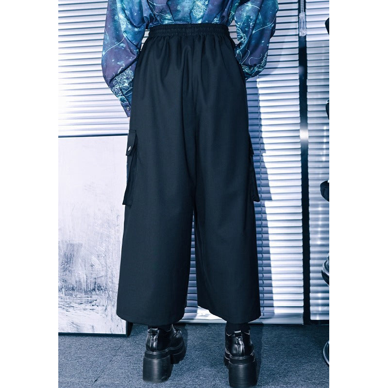 海月の刺繍ドレープワイドパンツ