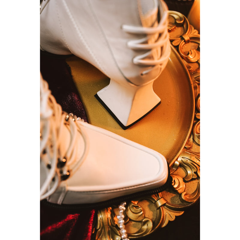 Vampire Lace-up Heeled Shoes - White[2025年11月上旬-11月下旬発送予定]