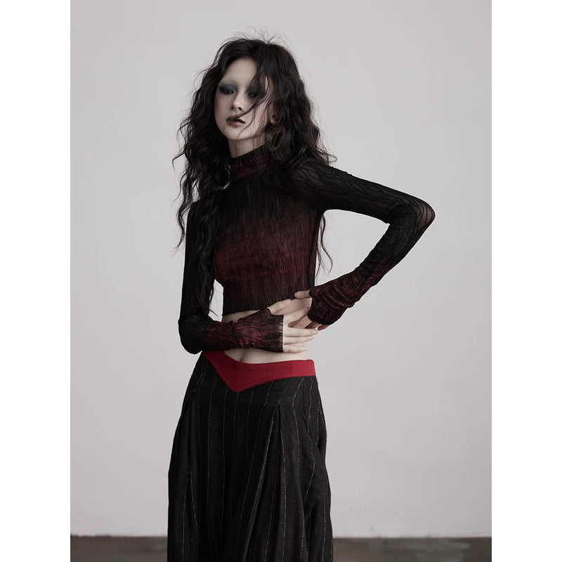 Gothic Gradient Mesh Top