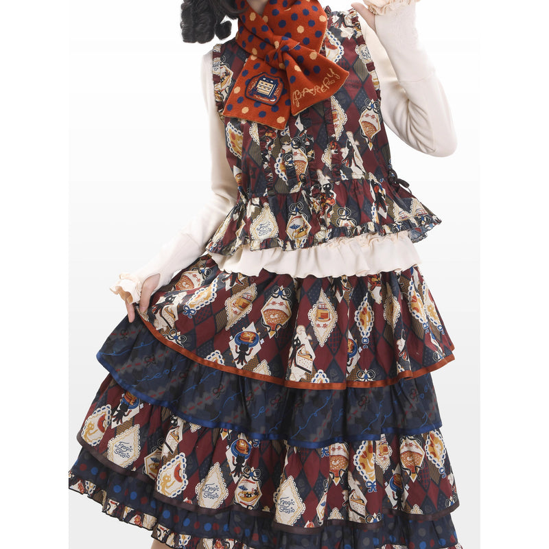 Afternoon Tea Time Cat Muffler[2026年1月上旬-1月下旬発送予定]