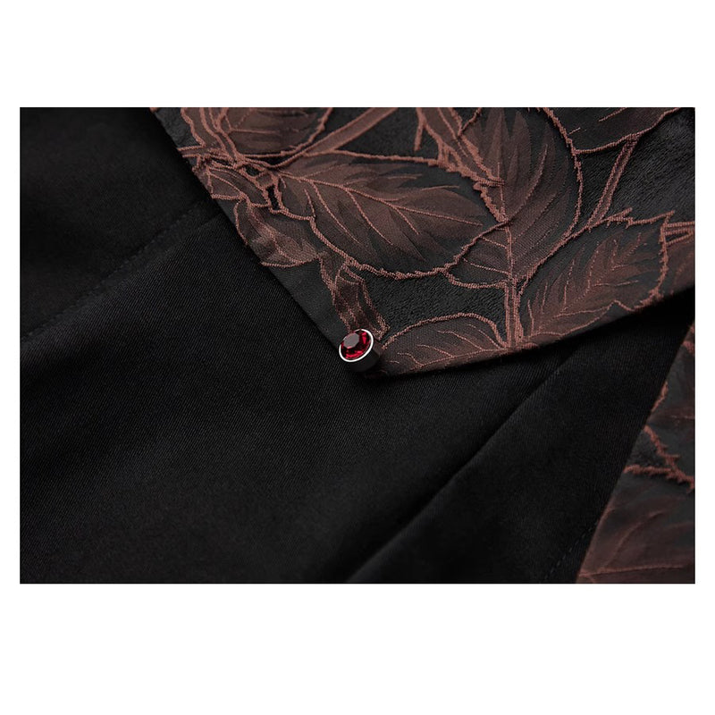 Dark Embossed Wide Pants