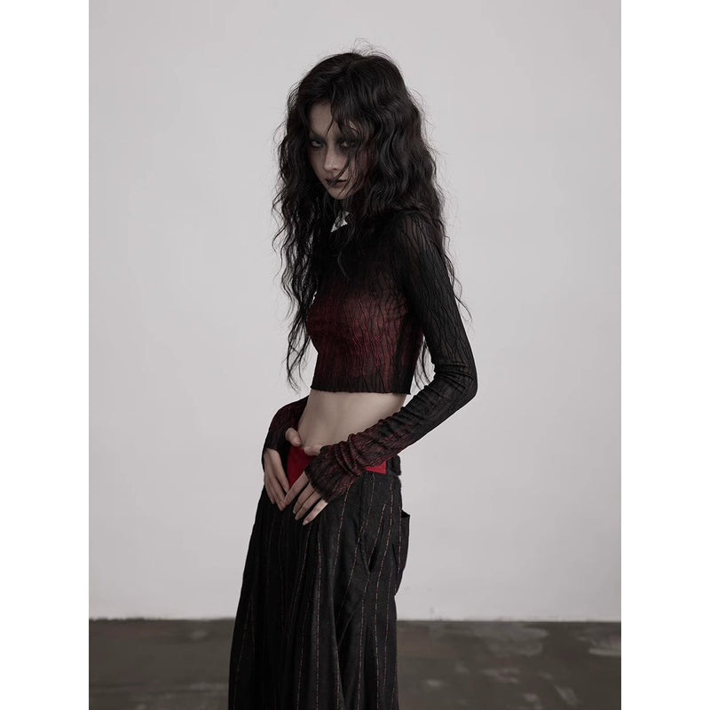 Gothic Gradient Mesh Top