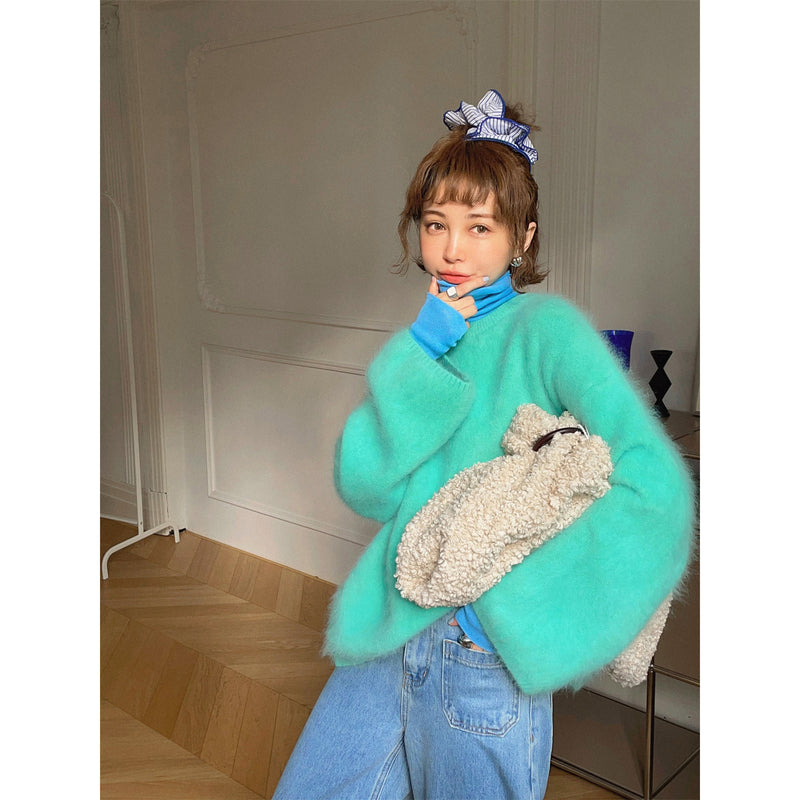 Turquoise Blue Soft Knit Sweater