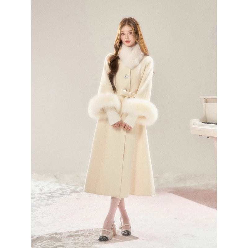Elegant Girl's Fur Coat