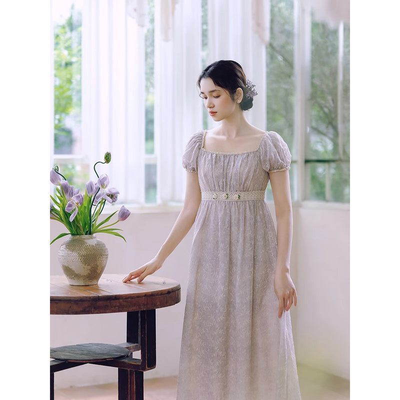 白菫の王妃のレトロワンピース