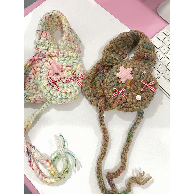 Stars and Ribbons Knitted Ear Muff