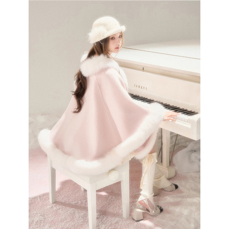Romantic Fur Cape Coat