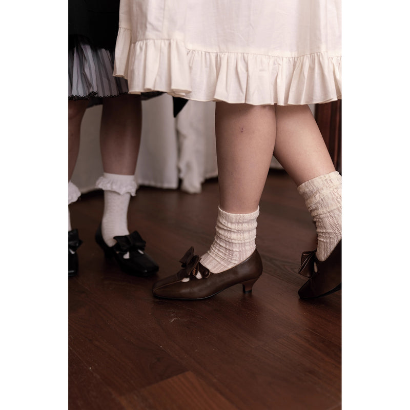 英国少女のリボンクラシカルシューズ - Brown[2025年12月下旬-2026年1月下旬発送予定]