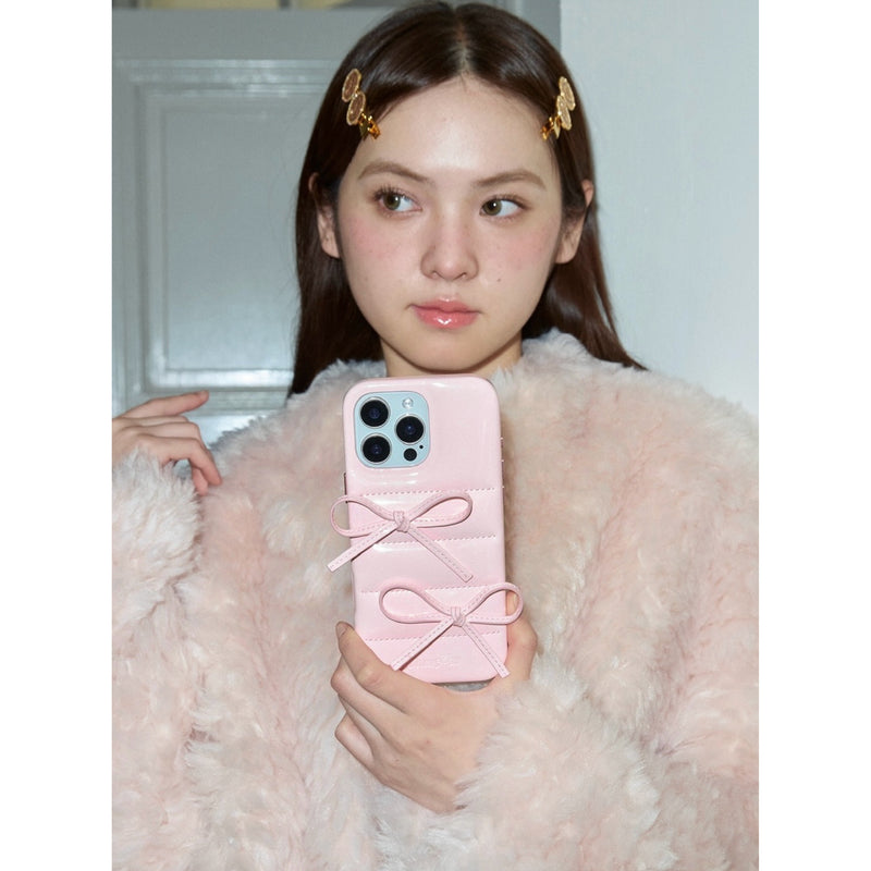 Girly Ribbon iPhone Case - Pink