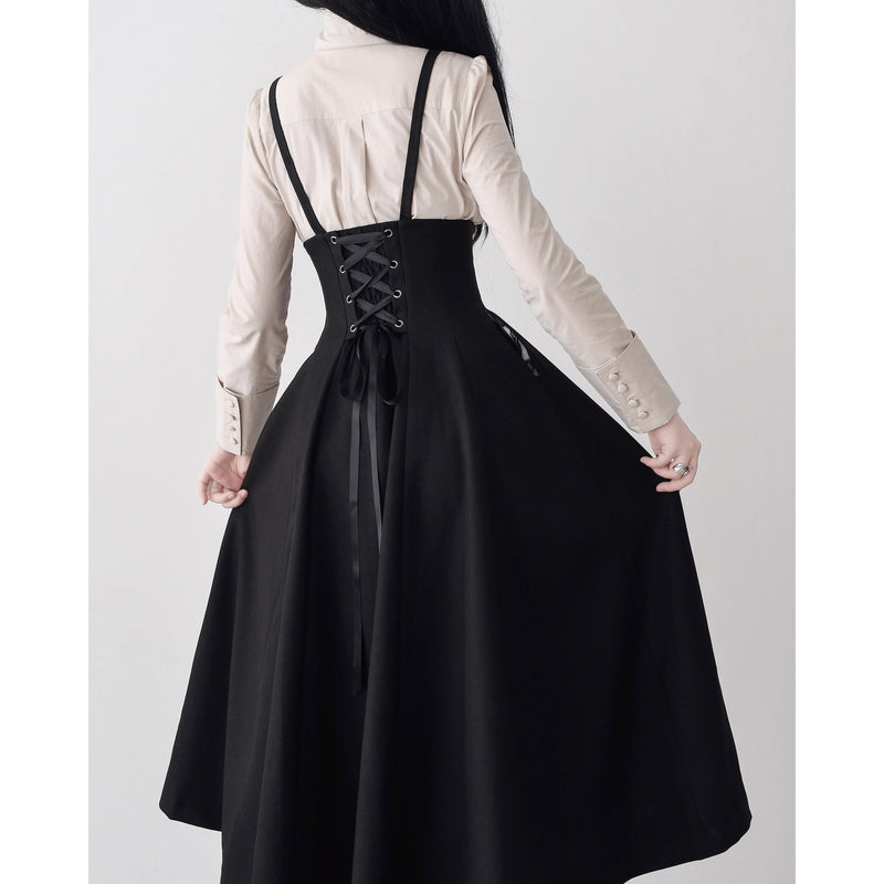 Wizarding World British Tail Vest and Strap Skirt - Black