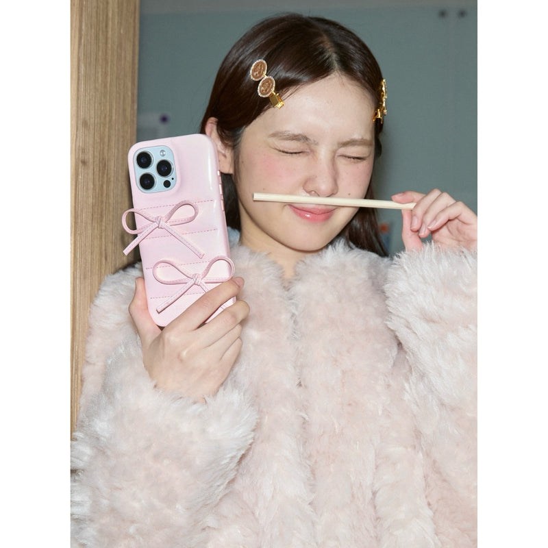 Girly Ribbon iPhone Case - Pink