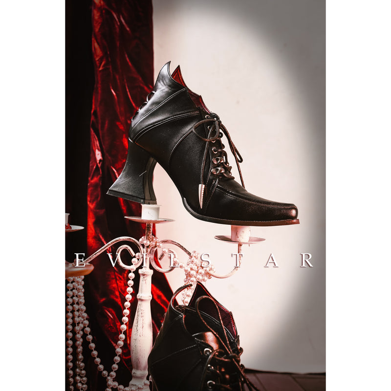 Vampire Lace-up Heeled Shoes - Black[2025年11月上旬-11月下旬発送予定]