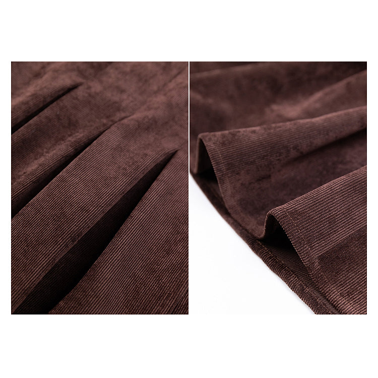 Dark Brown Corduroy Skirt