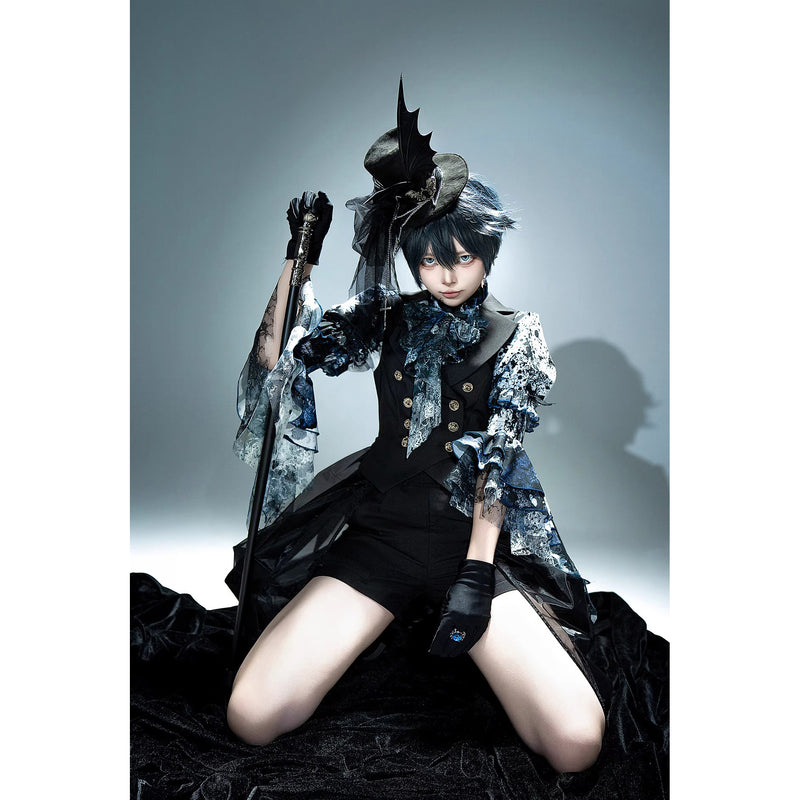 血塗れのお嬢様のキャバリアブラウス - Dark Blue[2026年2月下旬-3月下旬発送予定]