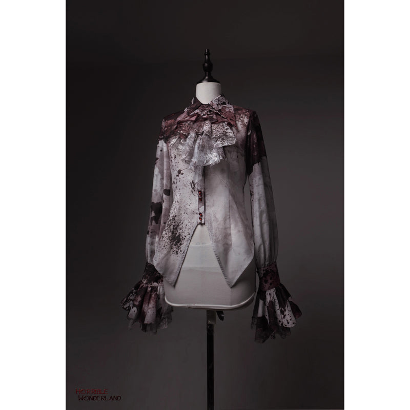 血塗れのお嬢様のヴィクトリアンブラウス - Dark Red[2026年2月下旬-3月下旬発送予定]