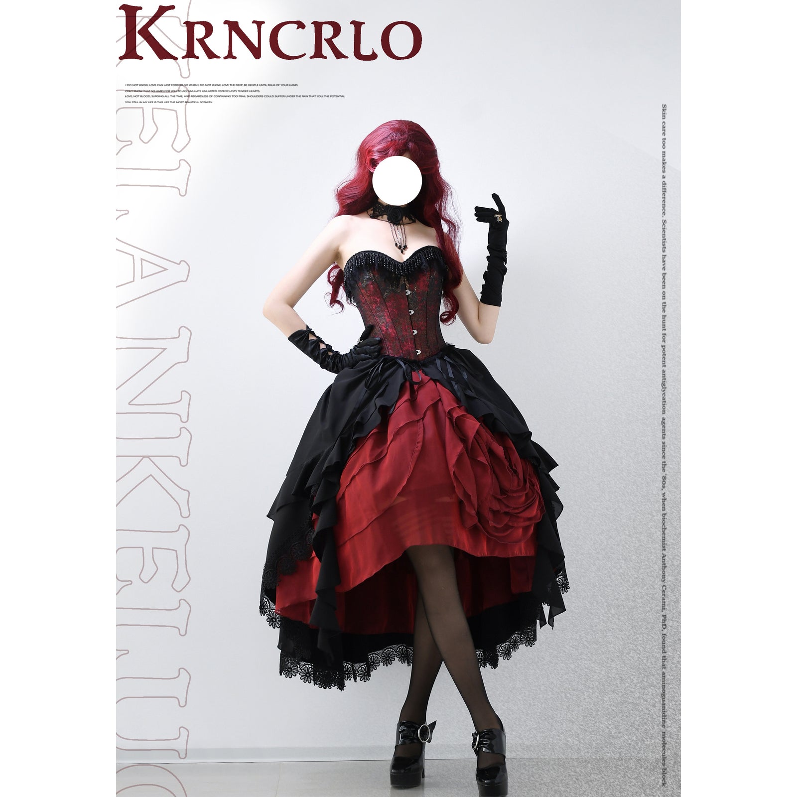 暗紅のお嬢様の刺繍コルセット – ManusMachina