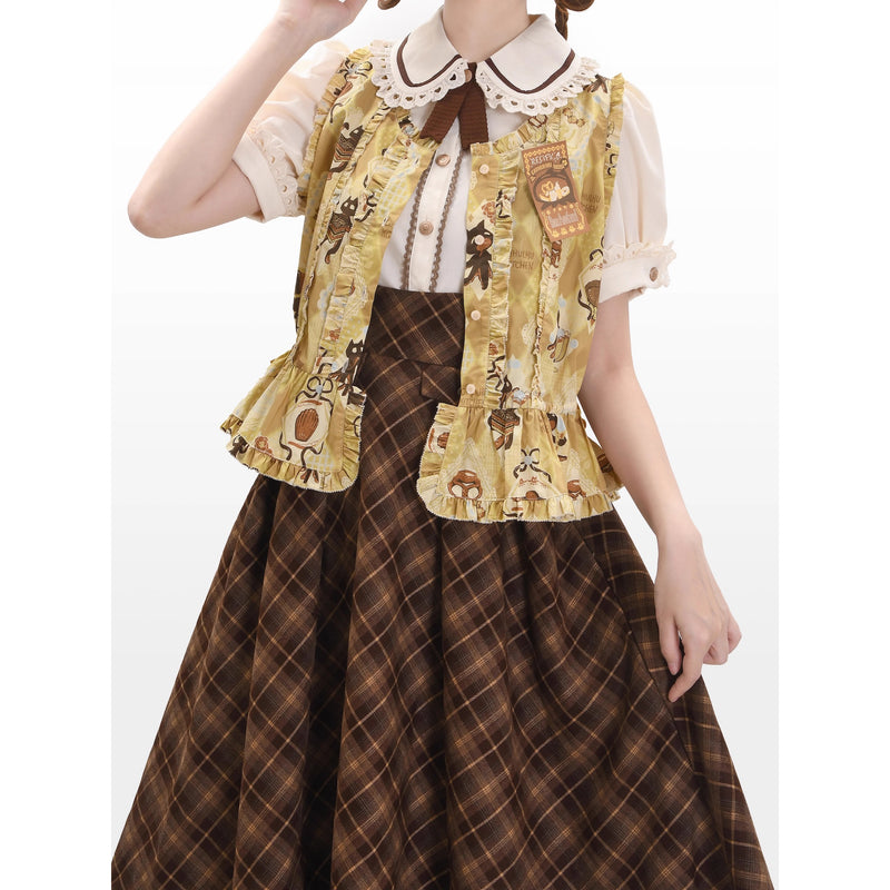 Afternoon Tea Time Cat Frill Vest[2026年1月上旬-1月下旬発送予定]