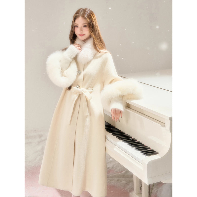 Elegant Girl's Fur Coat