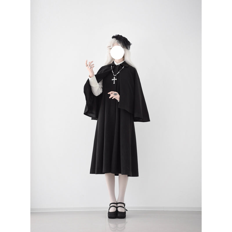 Wizarding World British Cape Long Coat - Black[2025年12月中旬-2026年1月中旬発送予定]