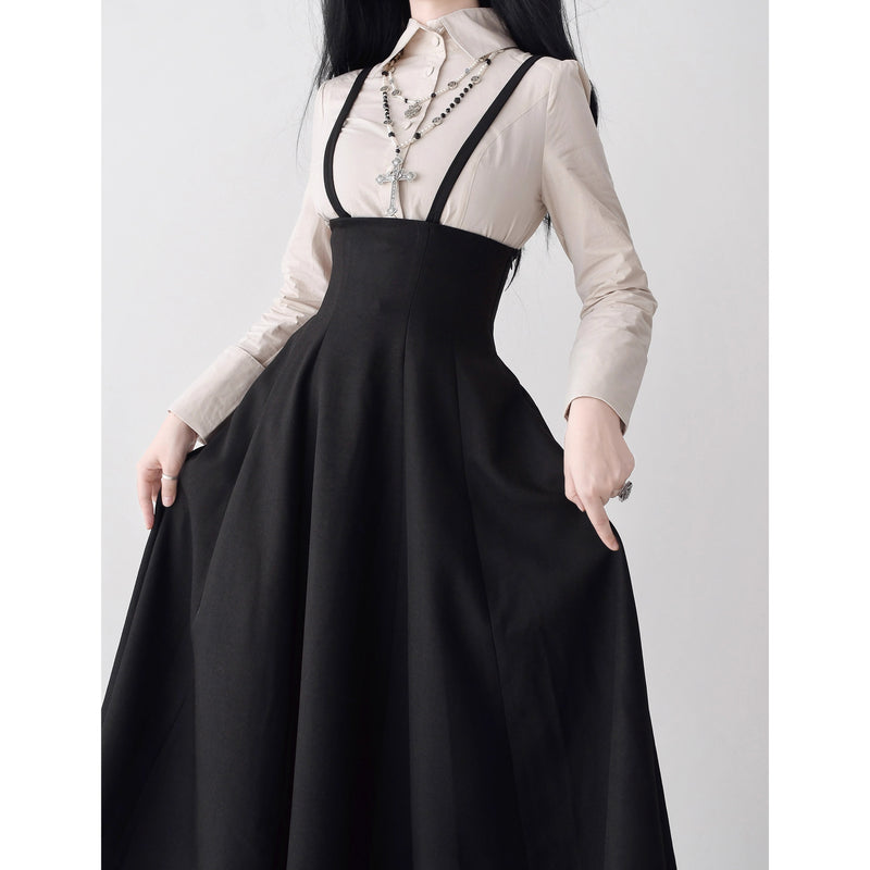 Wizarding World British Tail Vest and Strap Skirt - Black