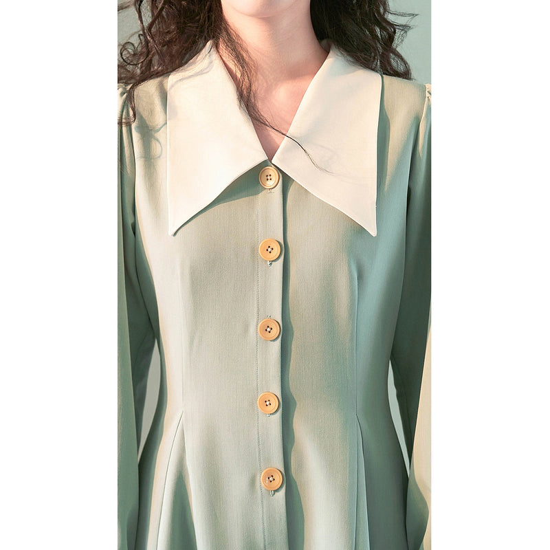 Pale Green French Retro Dress