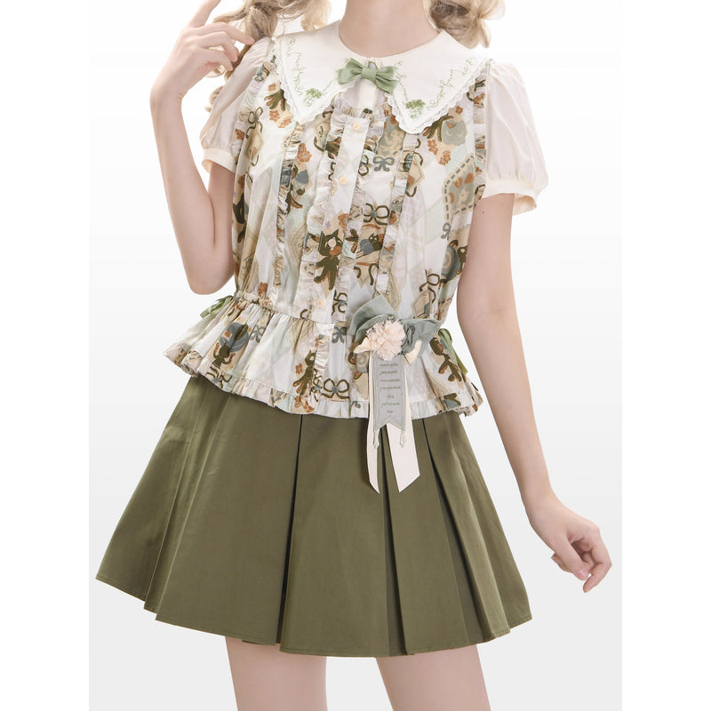 Afternoon Tea Time Cat Frill Vest[2026年1月上旬-1月下旬発送予定]