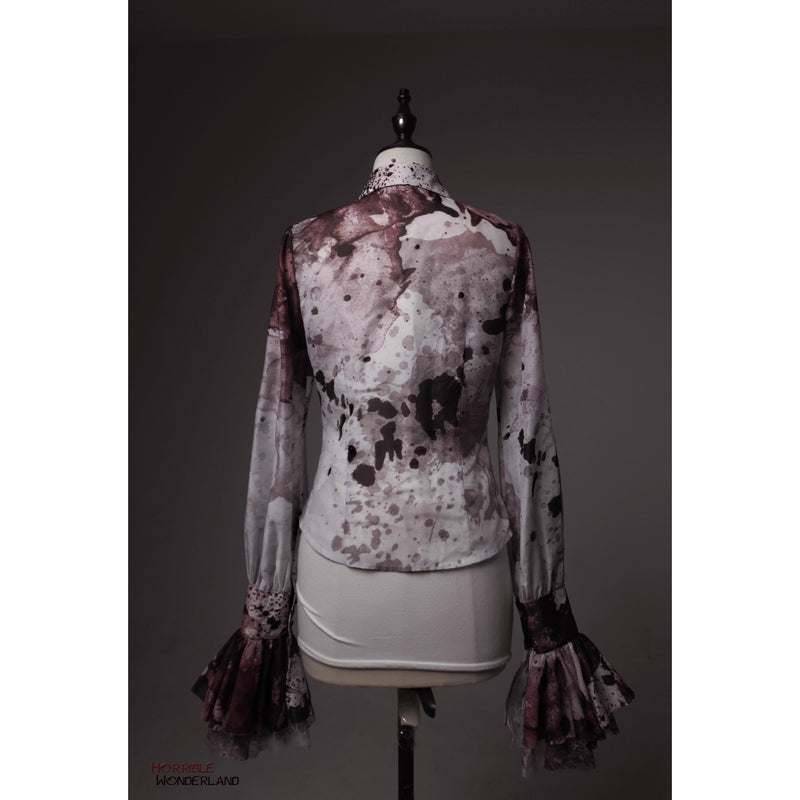 血塗れのお嬢様のヴィクトリアンブラウス - Dark Red[2026年2月下旬-3月下旬発送予定]
