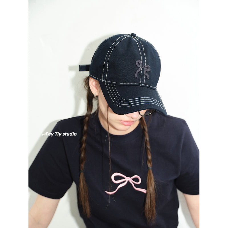 Ribbon Embroidered Cap