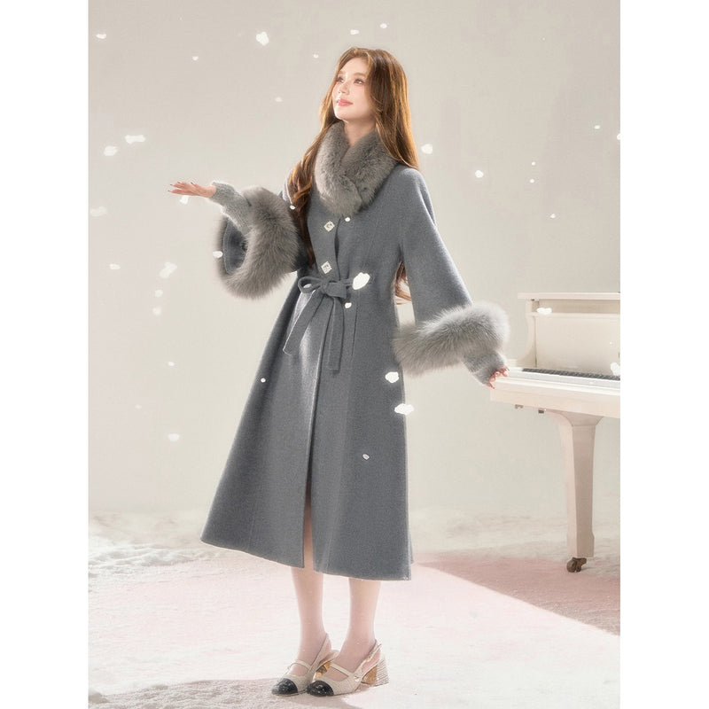 Elegant Girl's Fur Coat