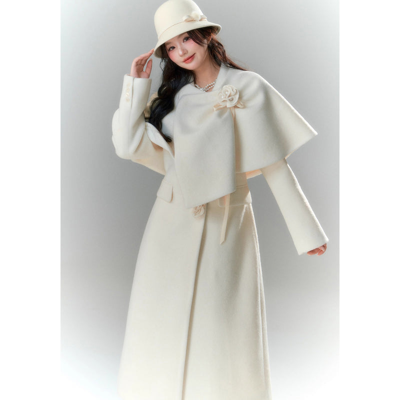 Movie Actress's Cape Long Coat