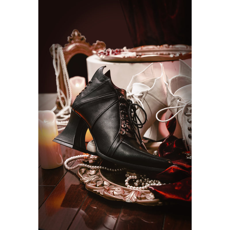 Vampire Lace-up Heeled Shoes - Black[2025年11月上旬-11月下旬発送予定]