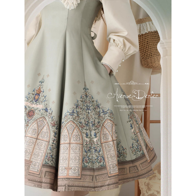 大聖堂の挿絵クラシカルワンピース[2026年2月上旬-3月上旬発送予定]