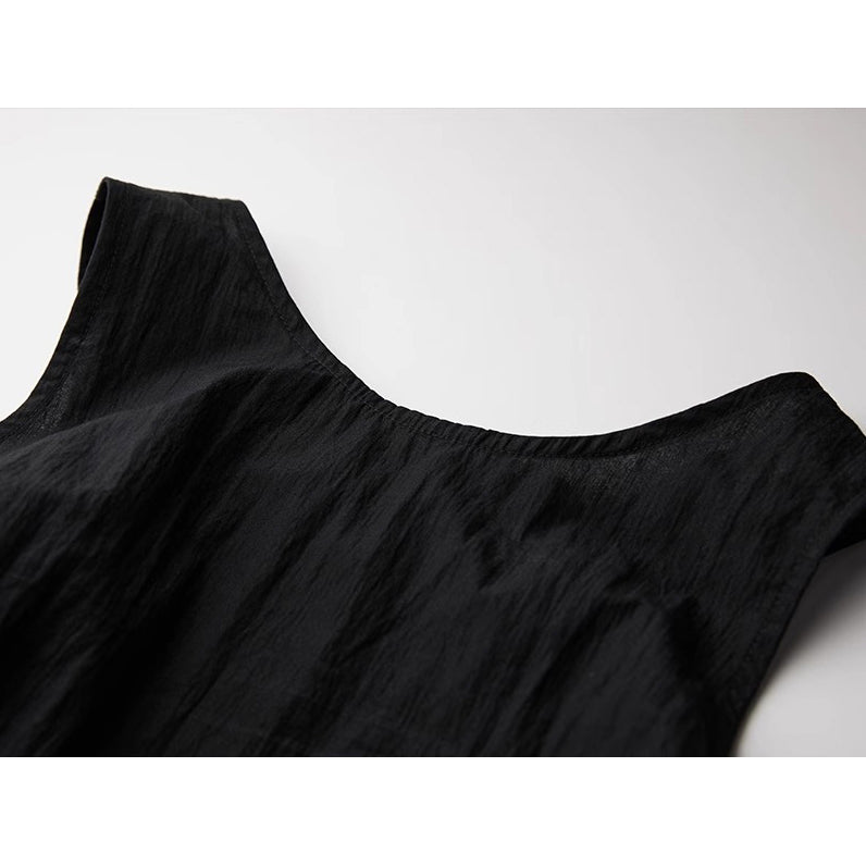 Black Back Open Sleeveless Dress