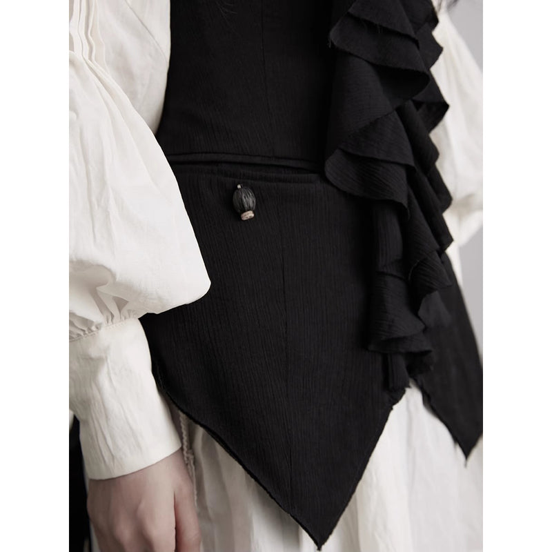 Black Frill Nostalgia Vest