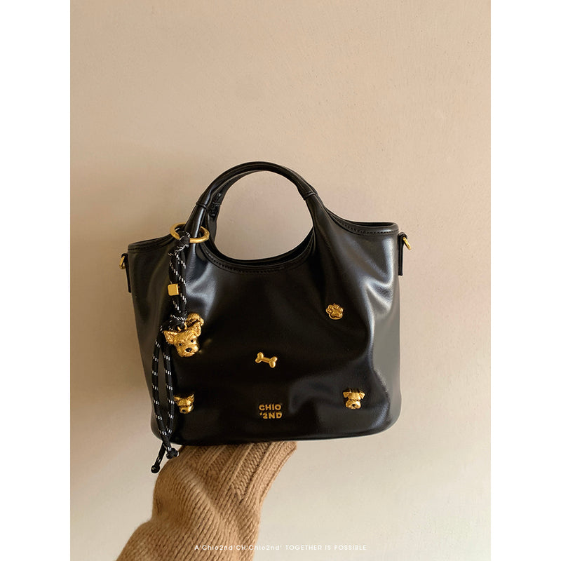 Golden Dog Leather Hand Shoulder Bag