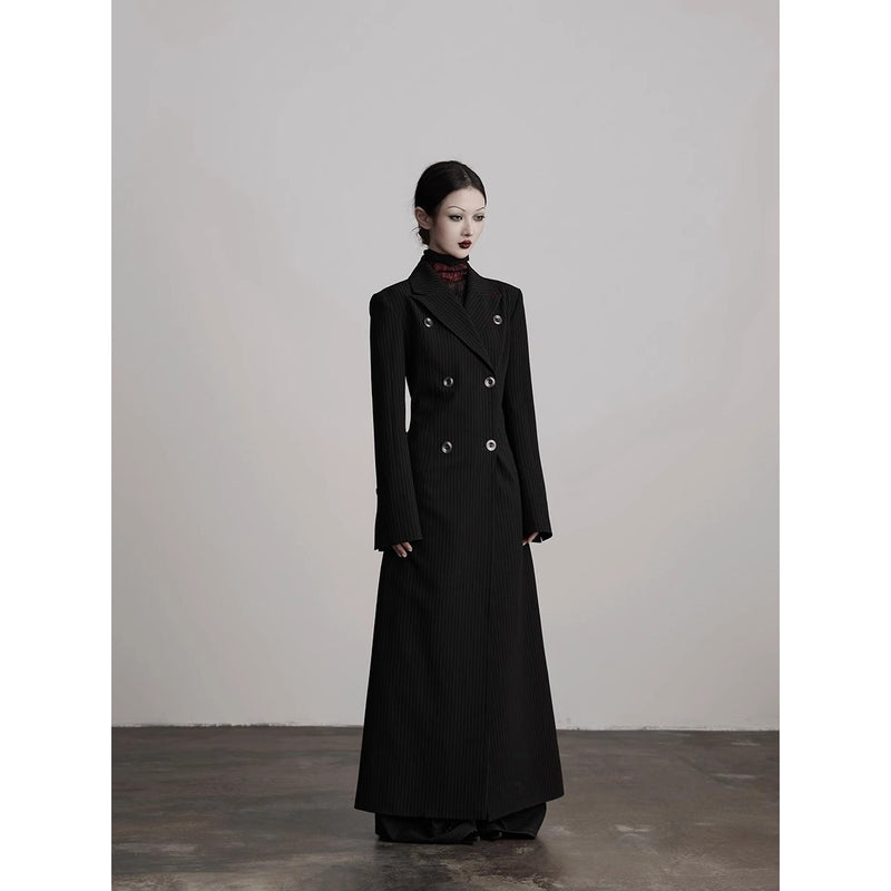 Pinstripe Long Tailored Coat