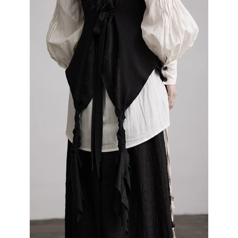 Black Frill Nostalgia Vest