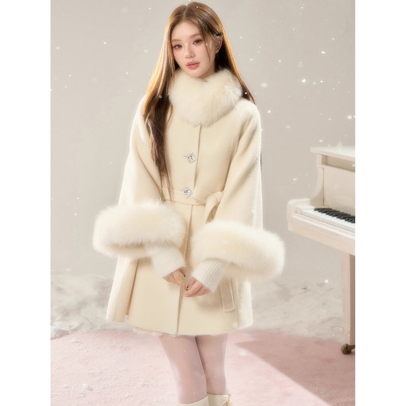 Elegant Girl's Fur Coat