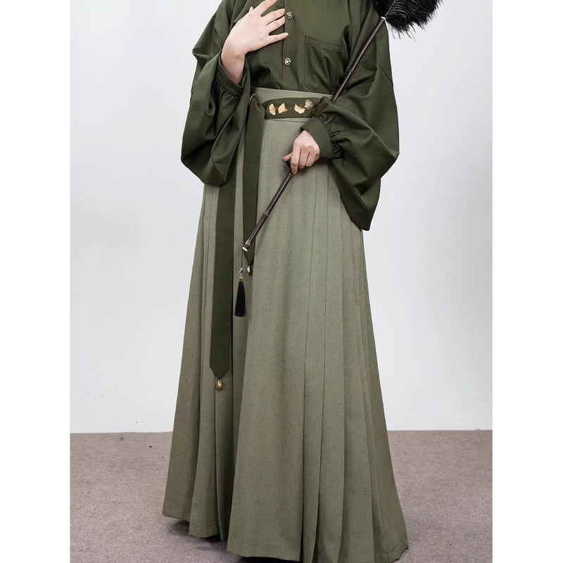 宮廷令嬢の刺繍プリーツスカート