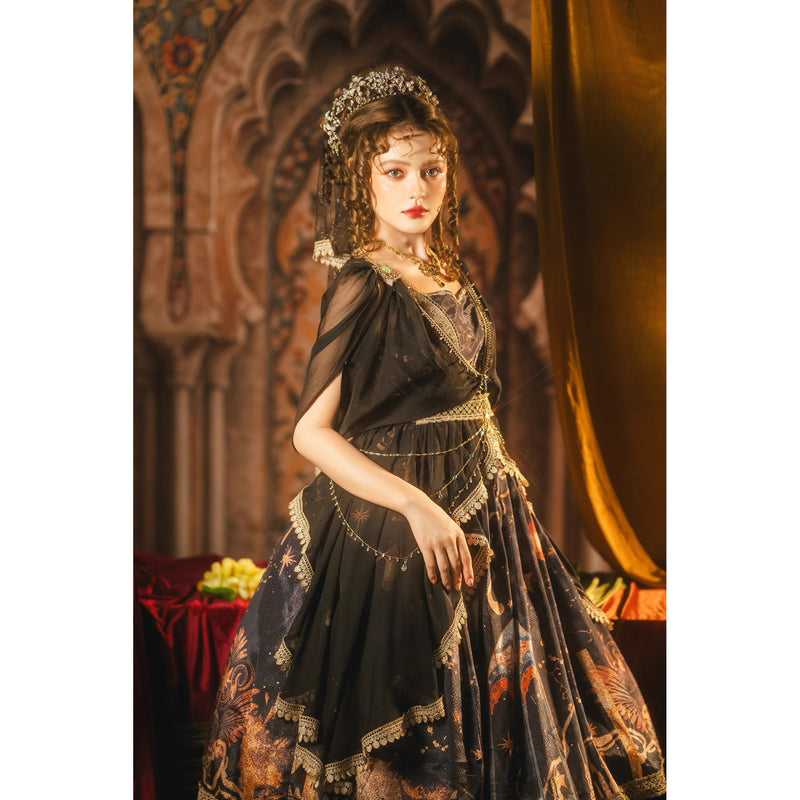 星降る夜のジャンパースカートとチュールショール[2026年3月中旬-4月上旬発送予定]