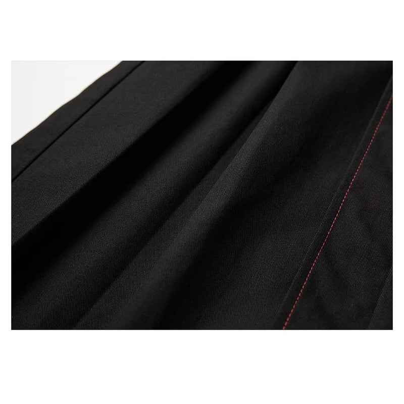 Planet Button Black Wide Pants
