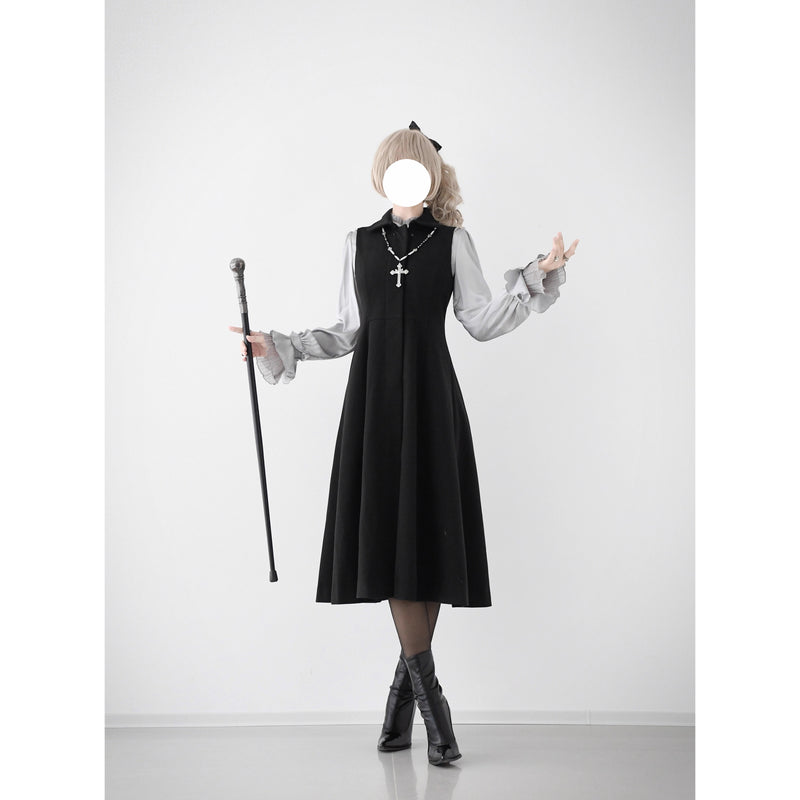 Wizarding World British Cape Long Coat - Black[2025年12月中旬-2026年1月中旬発送予定]