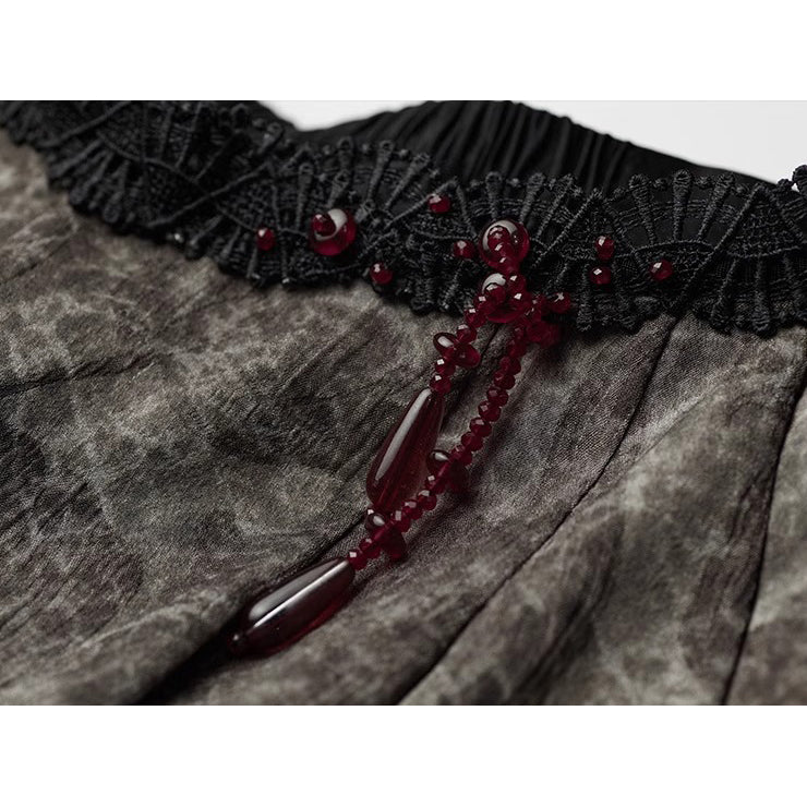 Stone Texture Wide Pants
