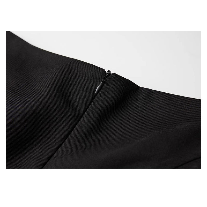 Planet Button Black Wide Pants