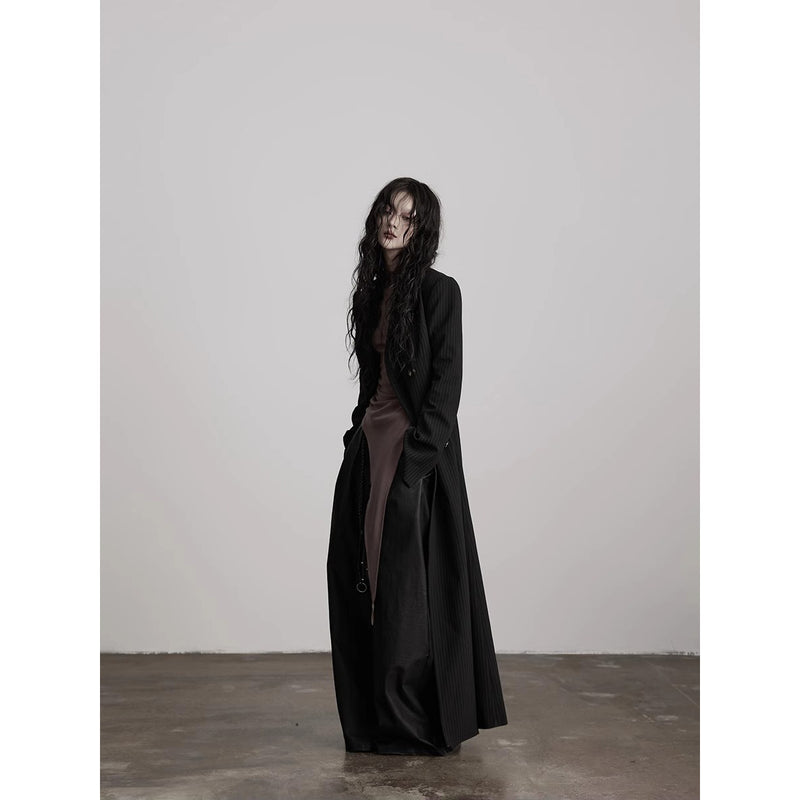 Pinstripe Long Tailored Coat