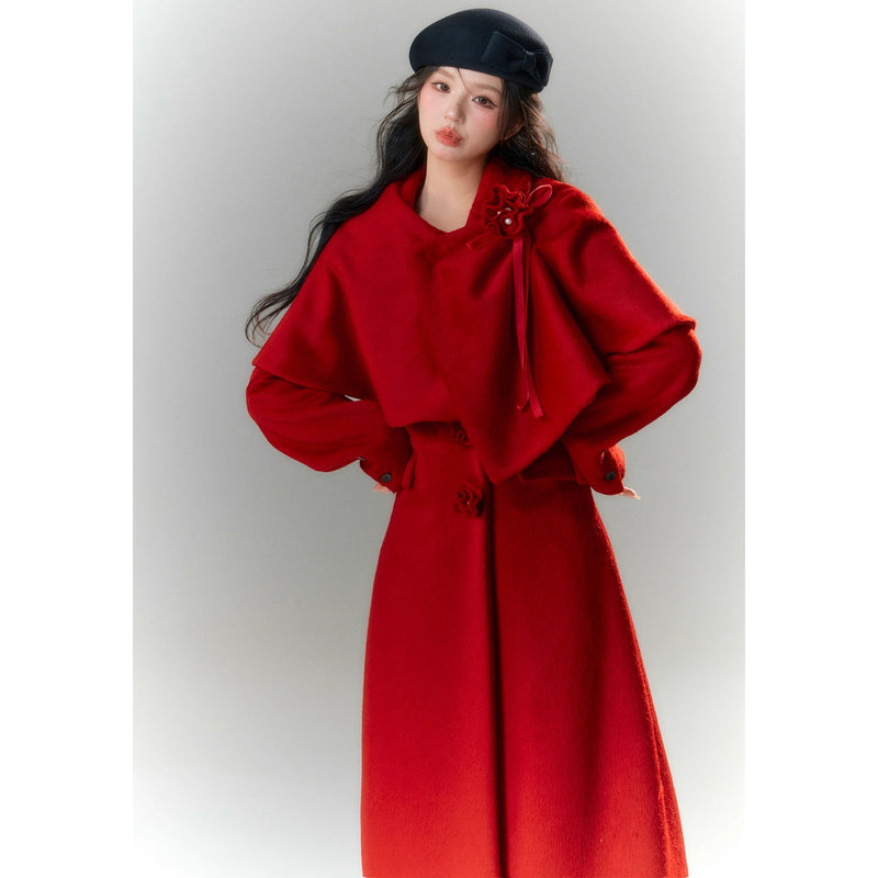 Movie Actress's Cape Long Coat