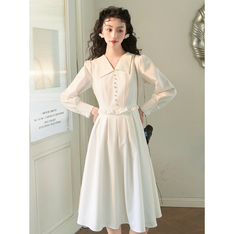 White Moonlight Classic Dress